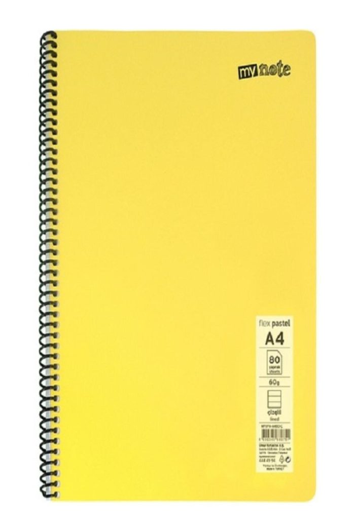 Mynote Defter Spiralli Telli Pp Kapak A4 Mynote 5 Adet Farklı Renkler 60 Sayfa Kareli Defter ( 5 Farklı ) - Görsel 2