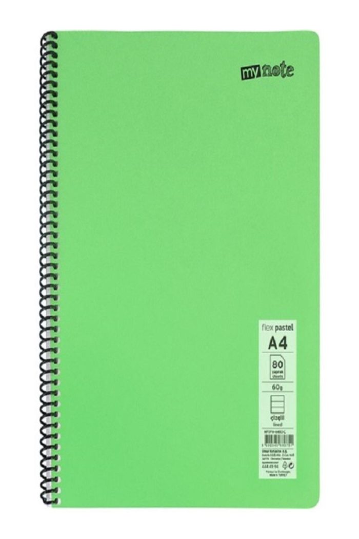 Mynote Defter Spiralli Telli Pp Kapak A4 Mynote 5 Adet Farklı Renkler 60 Sayfa Kareli Defter ( 5 Farklı ) - Görsel 3