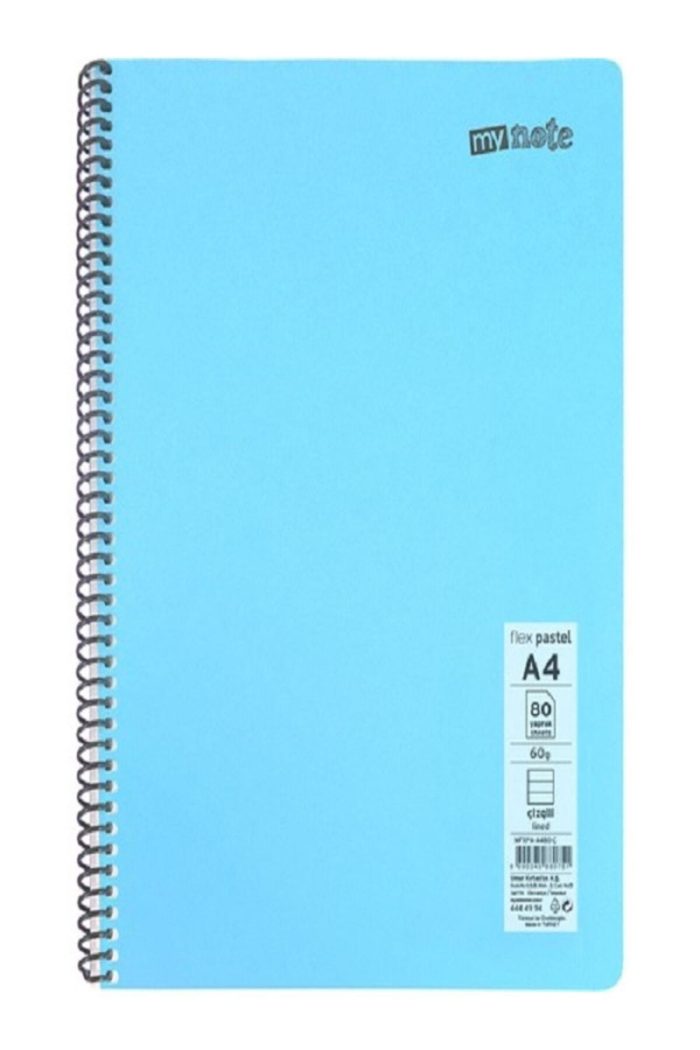 Mynote Defter Spiralli Telli Pp Kapak A4 Mynote 5 Adet Farklı Renkler 60 Sayfa Kareli Defter ( 5 Farklı ) - Görsel 4