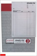 Pastel Sipariş Fişi 14X20 Cm Ölçülerinde A5 2/50 Otokopili 3 Nüsha (1 Asıl 2 Suret) 1 Adet (1 Cilt) - Görsel 3