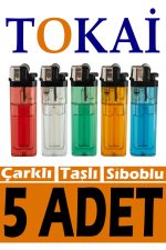 Pc Premium Center  Tokai Çarklı Çakmak 5 Adet - Çarklı - Taşlı - Siboblu - Görsel 3