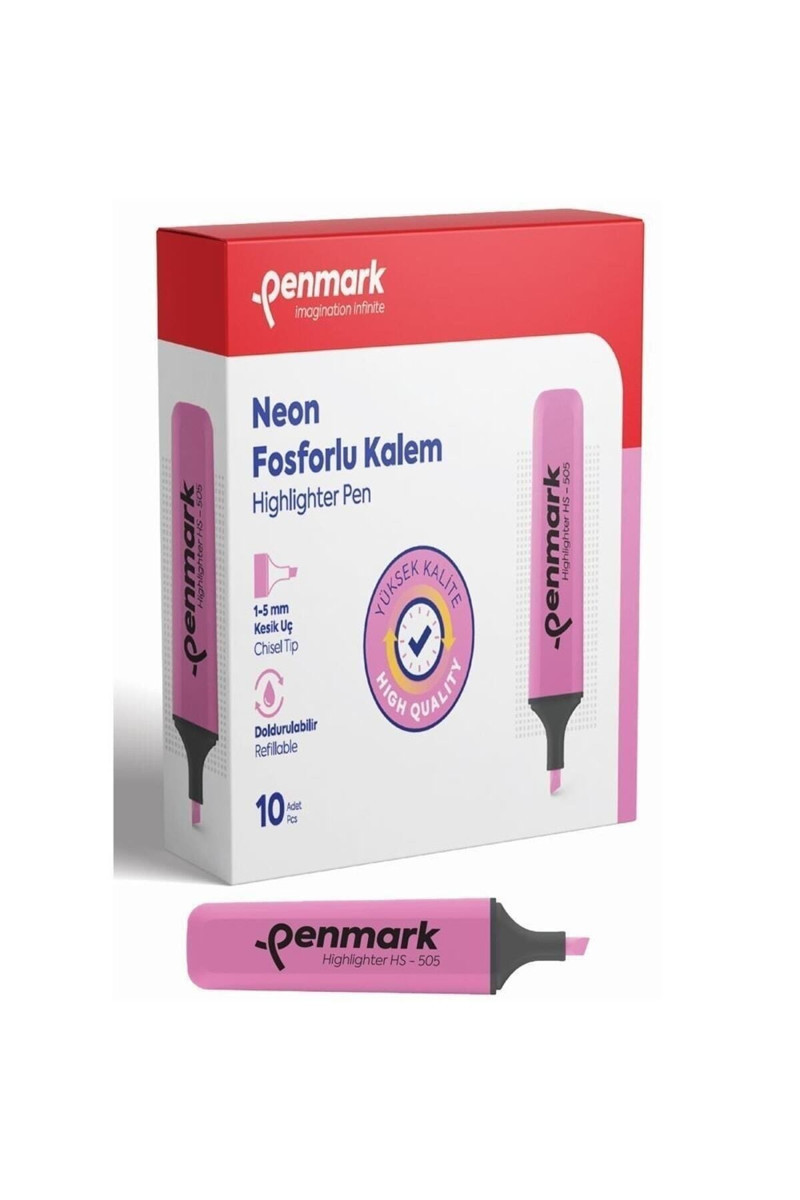 penmark-neon-fosforlu-kalem-pembe-10-lu-69f86fed9bb31.jpg Penmark Neon Fosforlu Kalem Pembe 10 Lu - Görsel 1
