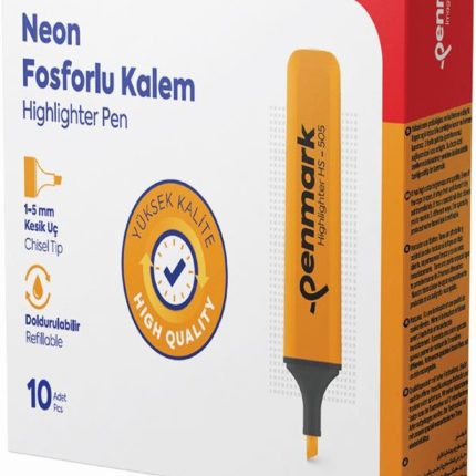 Penmark Neon Fosforlu Kalem Turuncu Hs 505 03