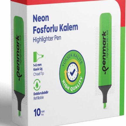 Penmark Neon Fosforlu Kalem Yeşil Hs 505 02