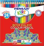 Pensan Kidz Kuru Boya 24 Renk Tam Boy