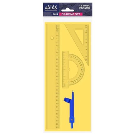 Pergelli Ekonomik Çizim Seti 30 Cm Cetvelli