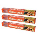 Pratikon Hazır Kesilmiş Yağlı Pişirme Kağıdı 38X33 Cm 8'Li X 3 Adet