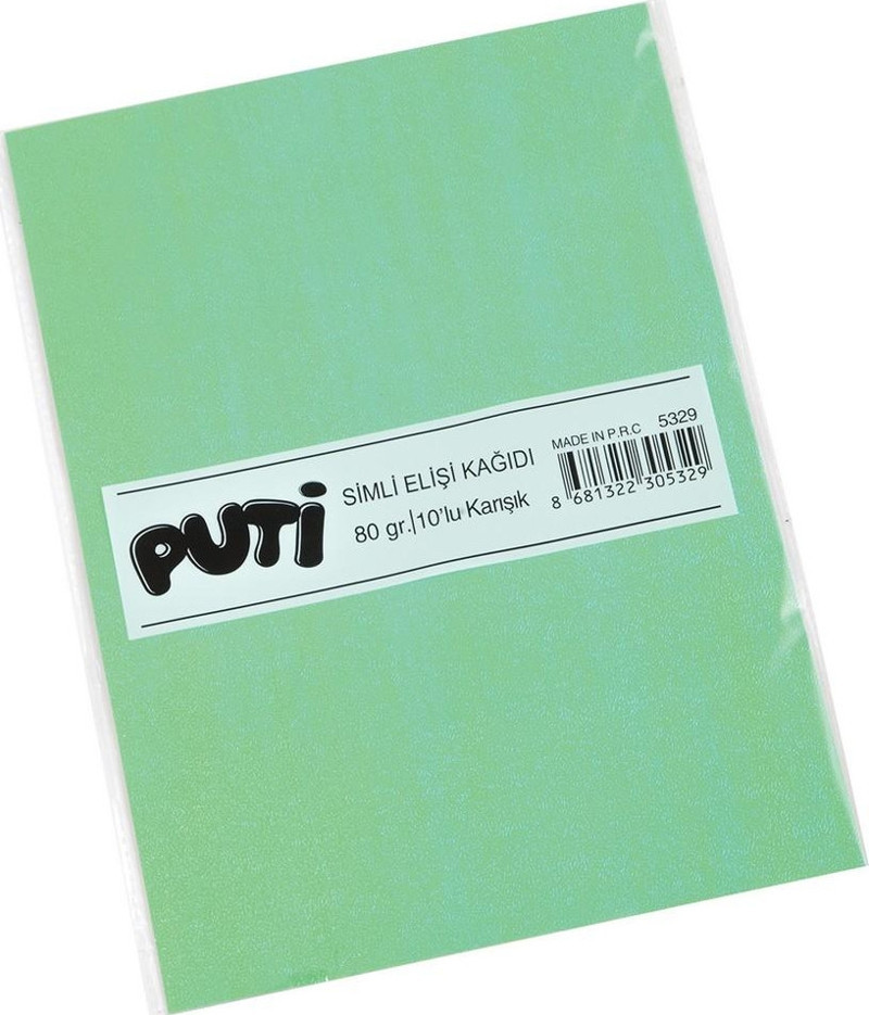 puti-a4-simli-elisi-kagidi-10-lu-karisik-renk-80-gr-66be99f4ab4ce.jpg Puti A4 Simli Elişi Kağıdı 10 Lu Karışık Renk 80 Gr - Görsel 1