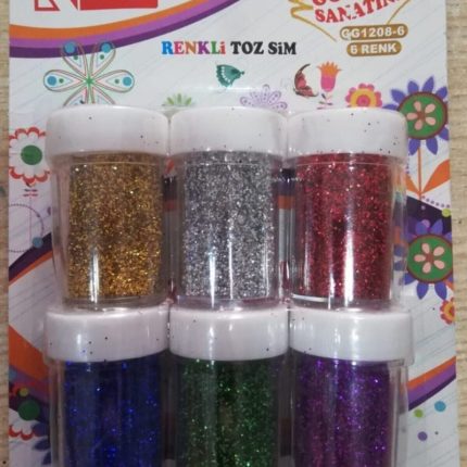 Renkli 6'Lı Toz Sim