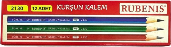 Rubenis Kurşun Kalem Mercanlı HB 2130 (12 Li Paket) - Görsel 2