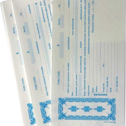 Senet Koçanı 200 lü 1 Paket Senet Bono Borç Alacak Senedi Poşetli 12x25 cm