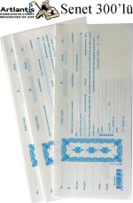 Senet Koçanı 300 lü 1 Paket Senet Bono Borç Alacak Senedi Poşetli 12x25 cm