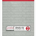 Pastel Sipariş Fişi 14x20 Cm Boyutlarında A5 Otokopili 2 Nüsha 50 Asıl 50 Suret 2/50 (6'lı Paket) 6 Adet