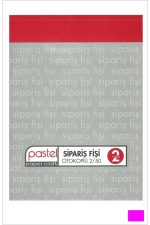 Pastel Sipariş Fişi 14x20 Cm Boyutlarında A5 Otokopili 2 Nüsha 50 Asıl 50 Suret 2/50 (6'lı Paket) 6 Adet
