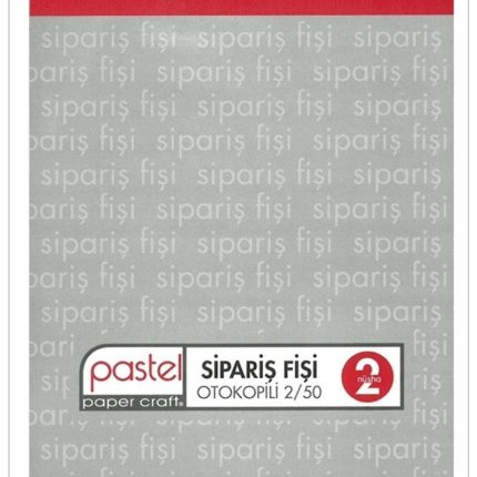 Pastel Sipariş Fişi 14x20 Cm Boyutlarında A5 Otokopili 2 Nüsha 50 Asıl 50 Suret 2/50 (6'lı Paket) 6 Adet