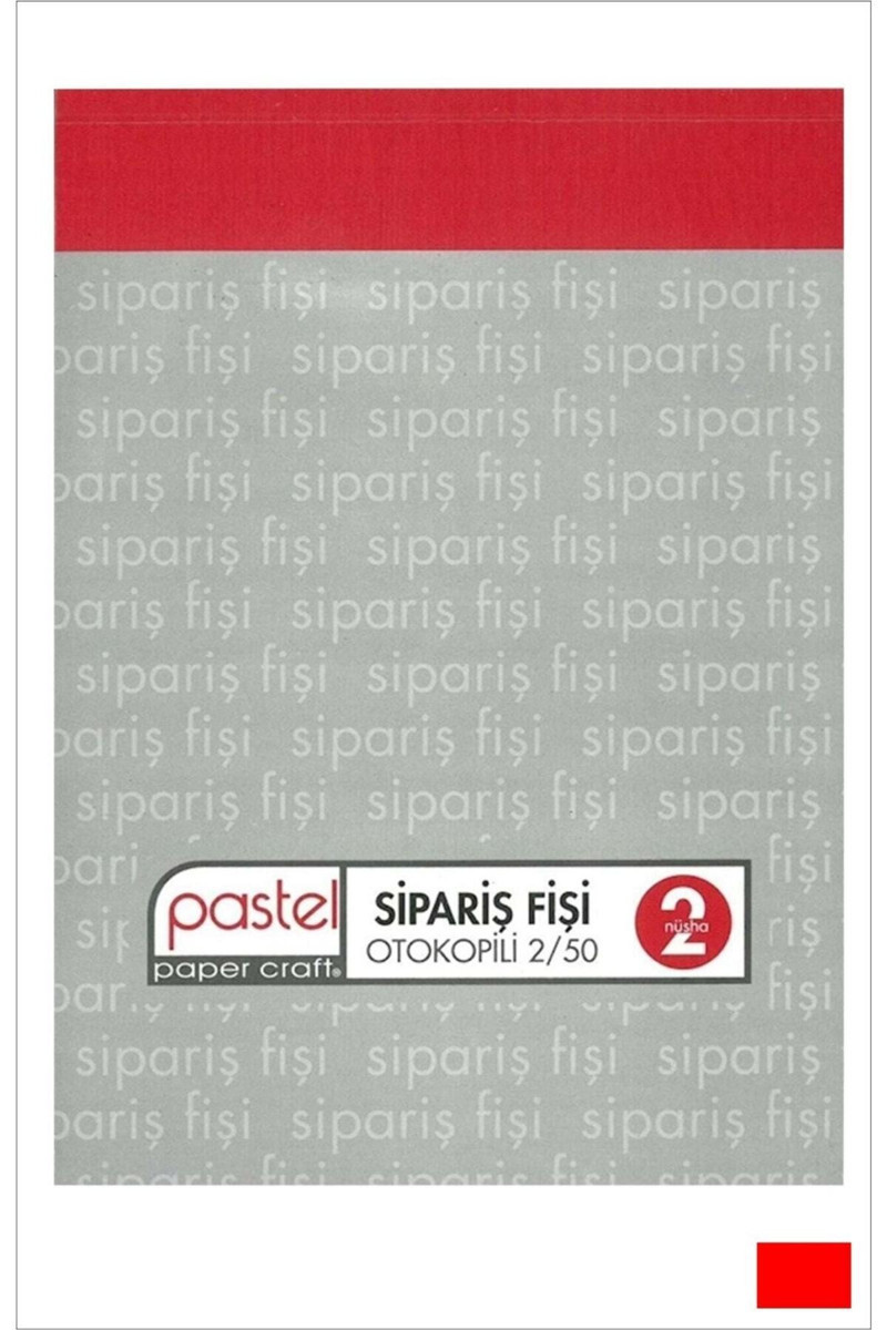 siparis-fisi-14x20-cm-boyutlarinda-a5-otokopili-250-2-nusha-50-asil-50-suret-24lu-paket-24-adet-69823fe0272b9.jpg Pastel Sipariş Fişi 14x20 Cm Boyutlarında A5 Otokopili 2/50 2 Nüsha 50 Asıl 50 Suret (24'lü Paket) 24 Adet - Görsel 1