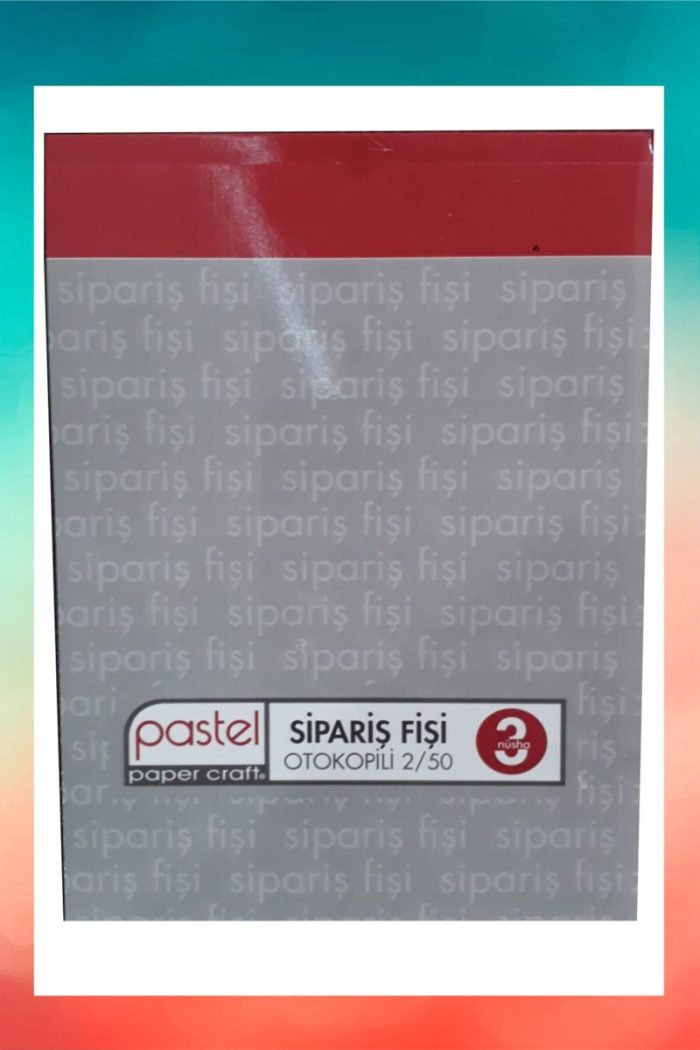 Pastel Sipariş Fişi 2/50 (A5) Ölçüsü: 14x20 Cm, Otokopili 1 Asıl 1 Suret 2 Nüsha (6 DÜZİNE) 72 Adet - Görsel 6