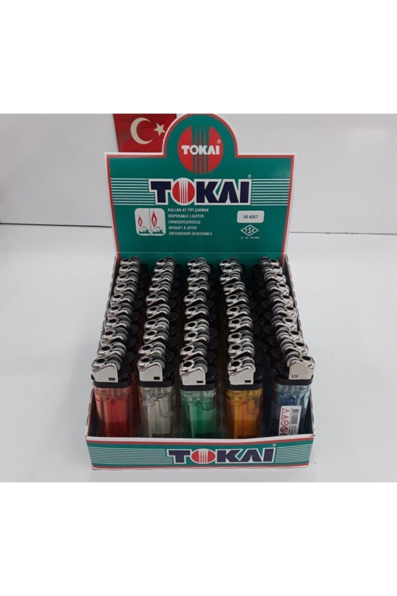 tokai-cakmak-50li-kullan-at-tipi-cakmak-6a01ae9e91dd0.jpg Tokai Çakmak 50'Li Kullan-At Tipi Çakmak - Görsel 1