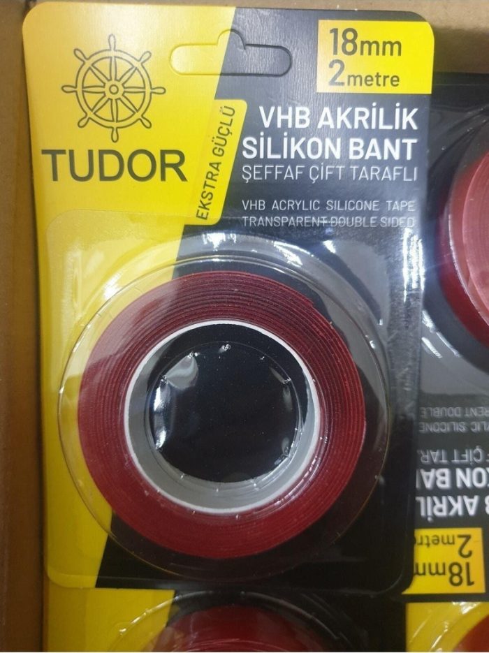TUDOR 18Mm 2 Metre Vhb Akrilik Silikon Bant - Görsel 4