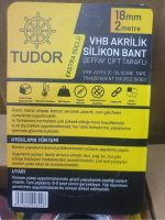 TUDOR 18Mm 2 Metre Vhb Akrilik Silikon Bant - Görsel 3